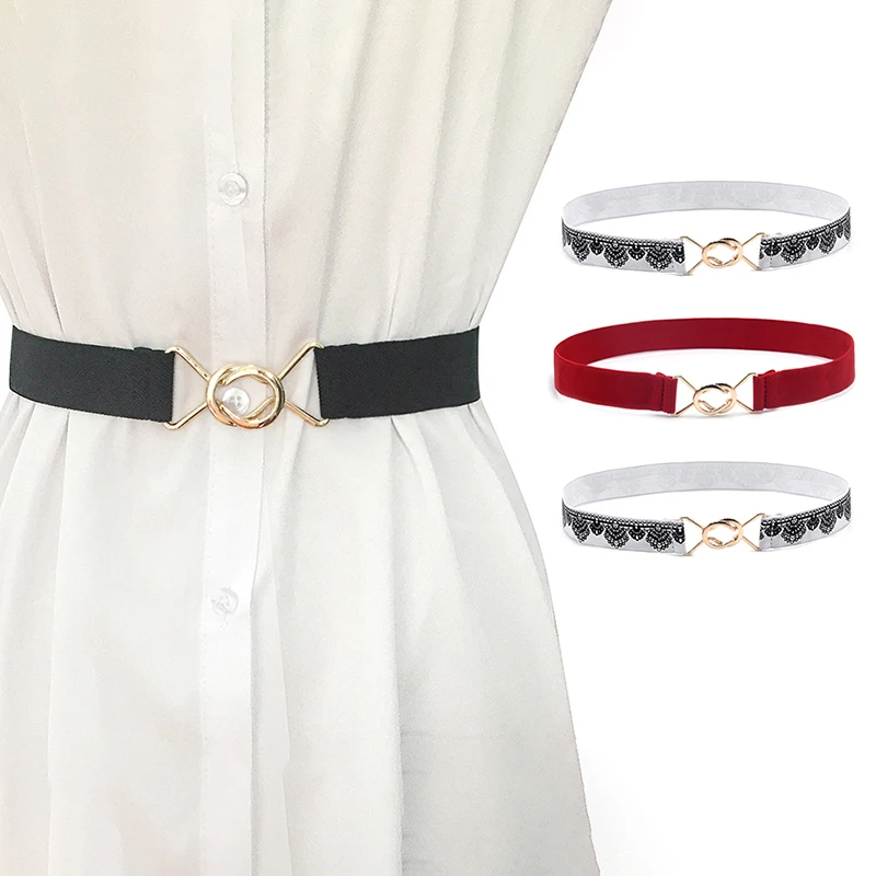 

Hot Sale 1Pcs Fashion Women's Cinturon Mujer Belts Waist Band Thin Elastic Waist Belt Dress Apparel Accessories