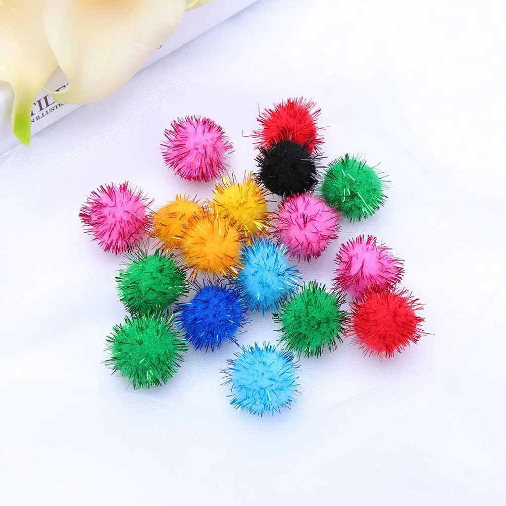500Pcs Pom Ball DIY 공예 액세서리 수제 장식을위한 다채로운 Pomp..