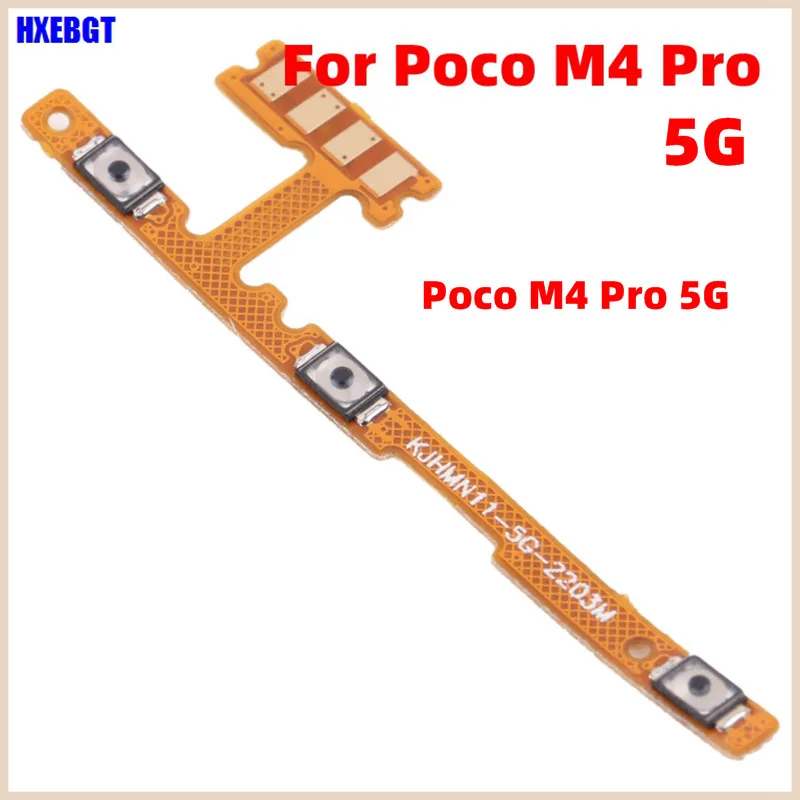 

For Xiaomi Poco M4 Pro 5G Power On Off Volume Button Flex Cable Side Key Switch ON OFF Control Button Repair Parts