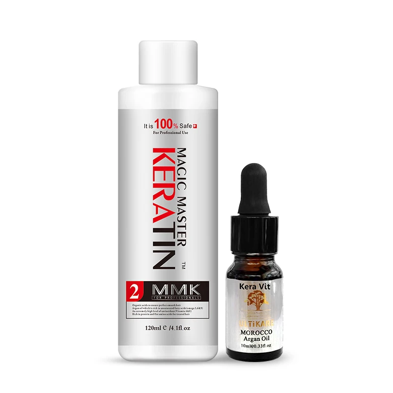 120ml Magic Master Keratin with Coconut Smelling + 10ml Argan Oil Straighten and Smooth Damaged Hair