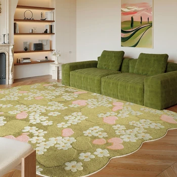 Pastoral Floral Plush Rug 1