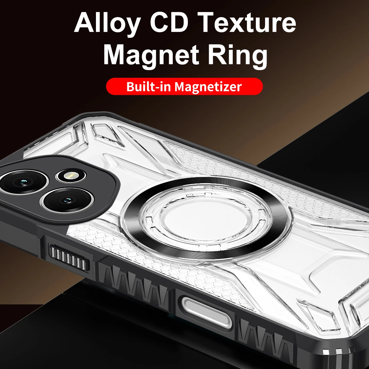 Deluxe Magnetic Clear Shockproof Case with Military-Grade Protection