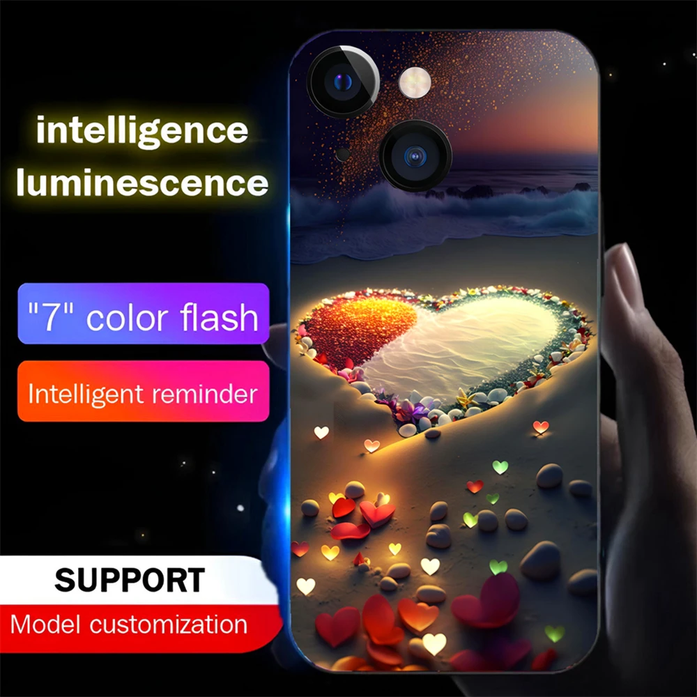 Landschaft Bunte leuchtende LED-Telefonhülle Rückseite für iPhone Air 17 16 E 15 14 13 12 11 Pro Max XR XS Plus – Detail 20