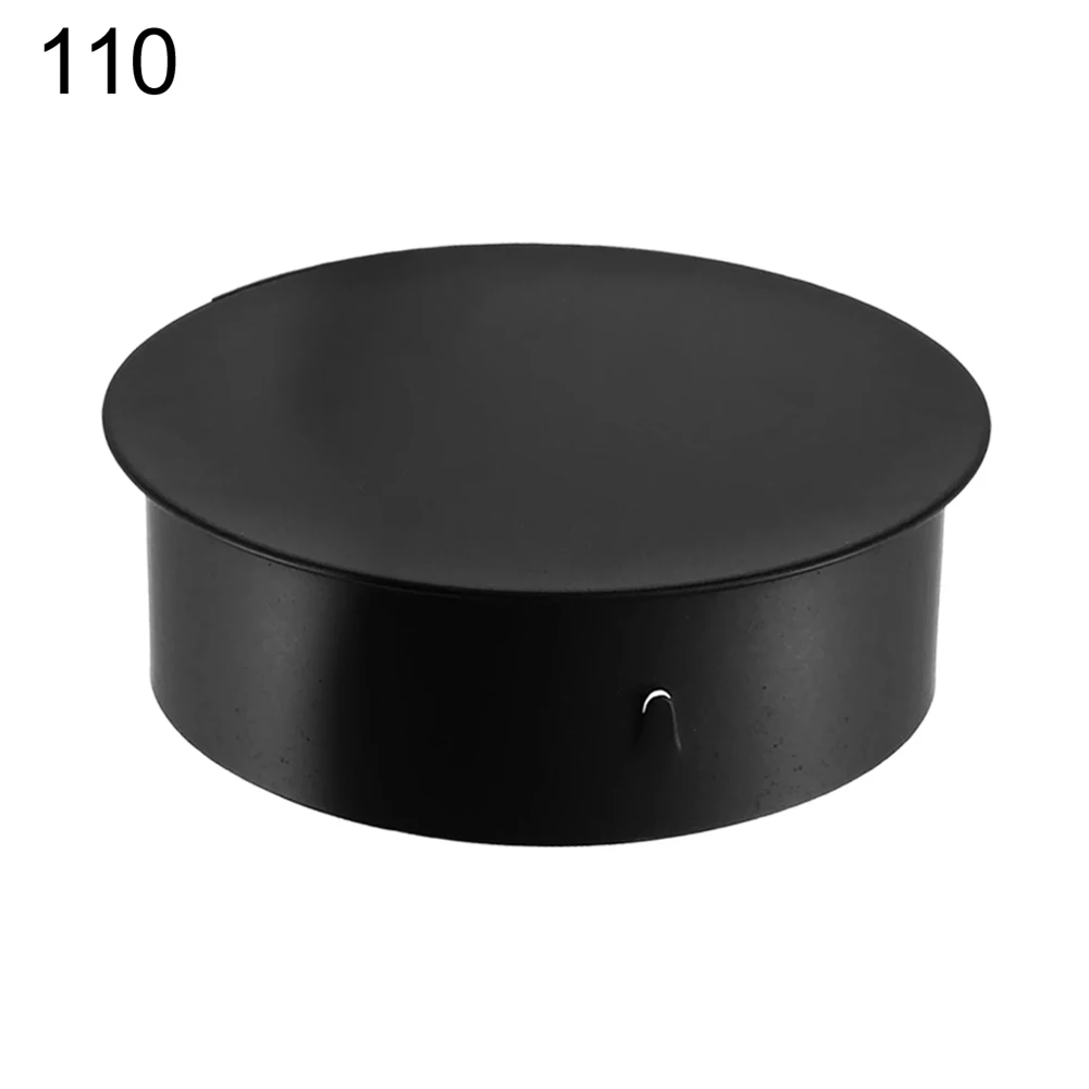 Chimney Hole Cover Stove Pipe Cover 50-200MM Chimney Stainless Steel Black Stove Pipe Heating Parts