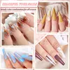 Summer 12 Colors 8ml Gel Nail Polish Set with Base Glossy Matte Top Coat Flash Nail Polish Set Manicure Kit Gifts for Women 6