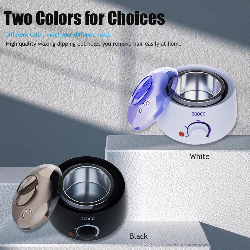 200ML Wax Heater For Hair Removal Hands Feet Depilatory Wax Melting Machine Warmer Dipping Pot Kit / 200g Hard Wax Beans
