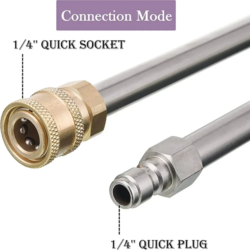 High Pressure Car Washing Machine Accessories Water Gun Extension Rod 1/4 Inch Quick Connector Quick Rinse Machine Cleaning 4