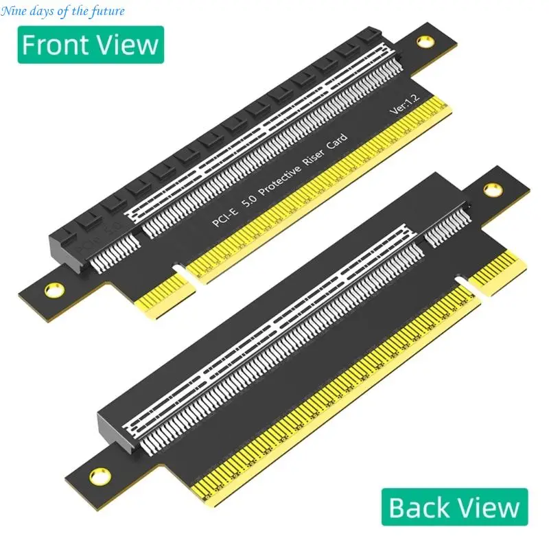 고급 PCIE 16x 5.0 상승 확장 카드 180도 고속 어댑터 카드 E65A