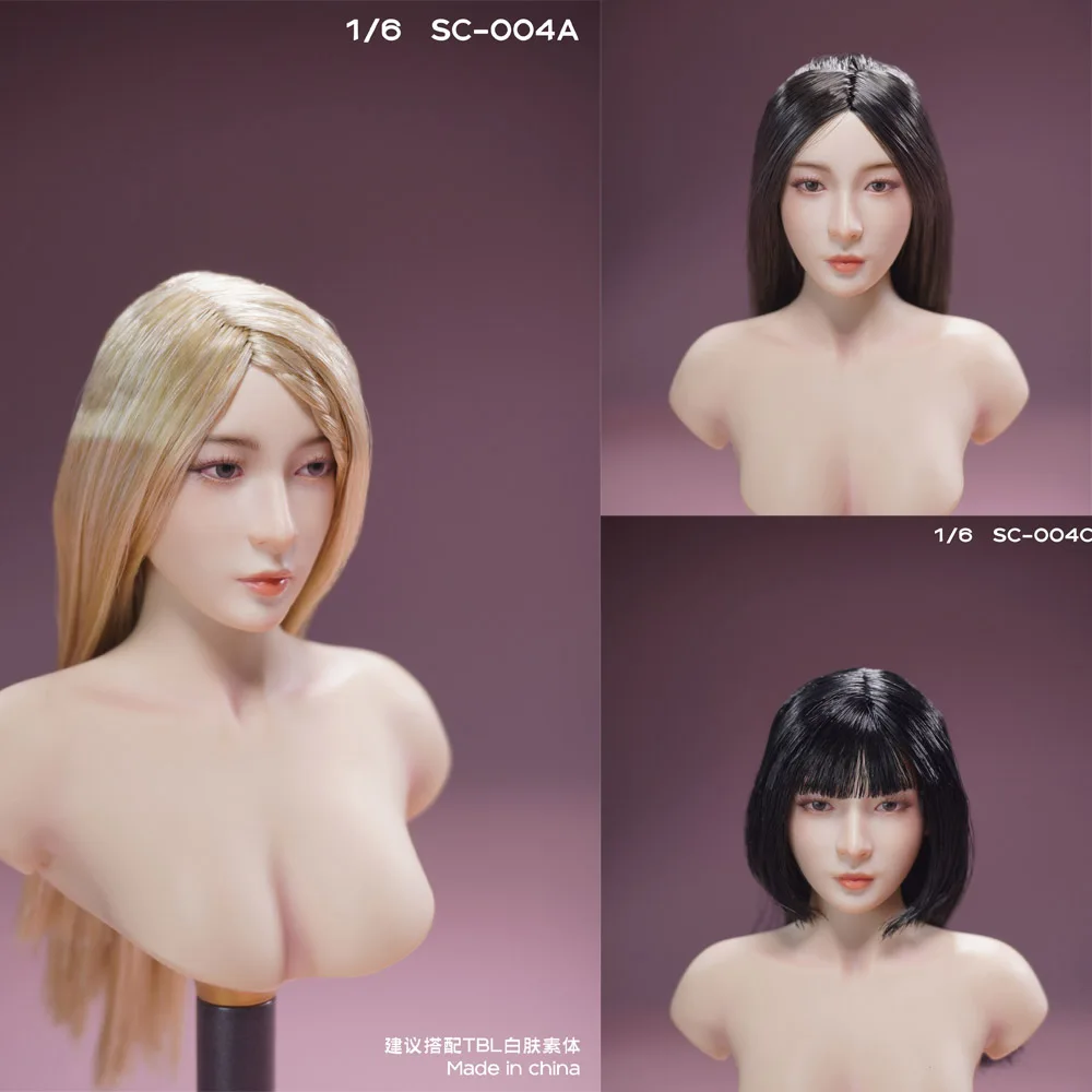 

SCtoys SC004 1/6 Scale YouXi Head Sculpt Asian Beauty Head Carving Fit 12-inch TBL Soldier Pale Action Figure Body