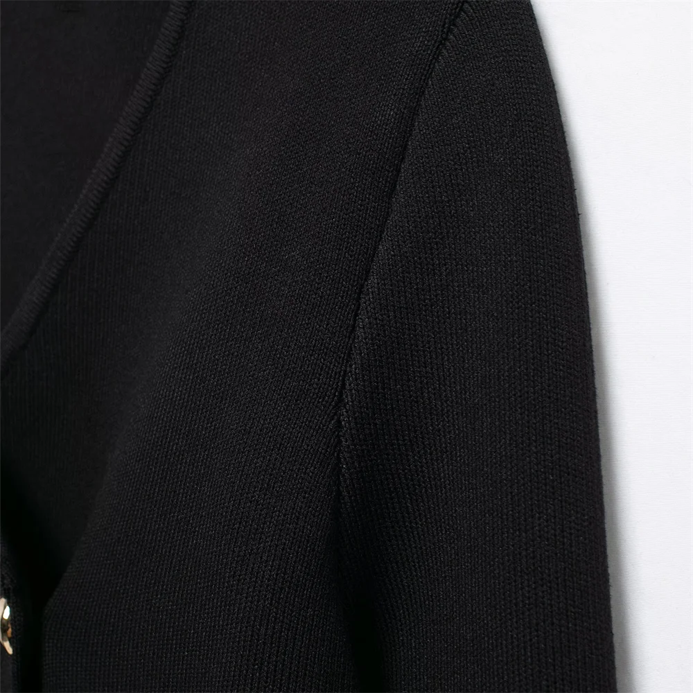 Autumn New Women's Clothing Style Slimming Asymmetric Knitted Coat Small Folded Splicing Skirt Set