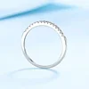 NeeTim Moissanite Ring 925 Sterling Silver with White Gold Plated Lab Diamond Eternity Band Engagement Wedding Rings for Women 3