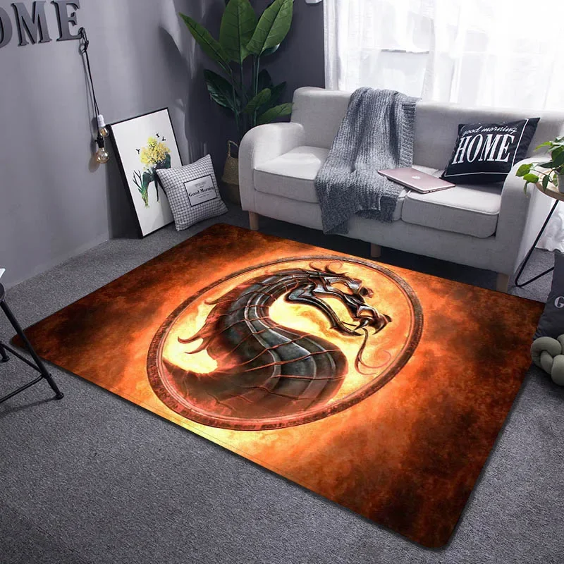 Cartoon Mortal Kombat Carpet for Living Room Home Decoration Bedroom Bedside Floor Mat Game Room Children Play Large Area Rugs 3