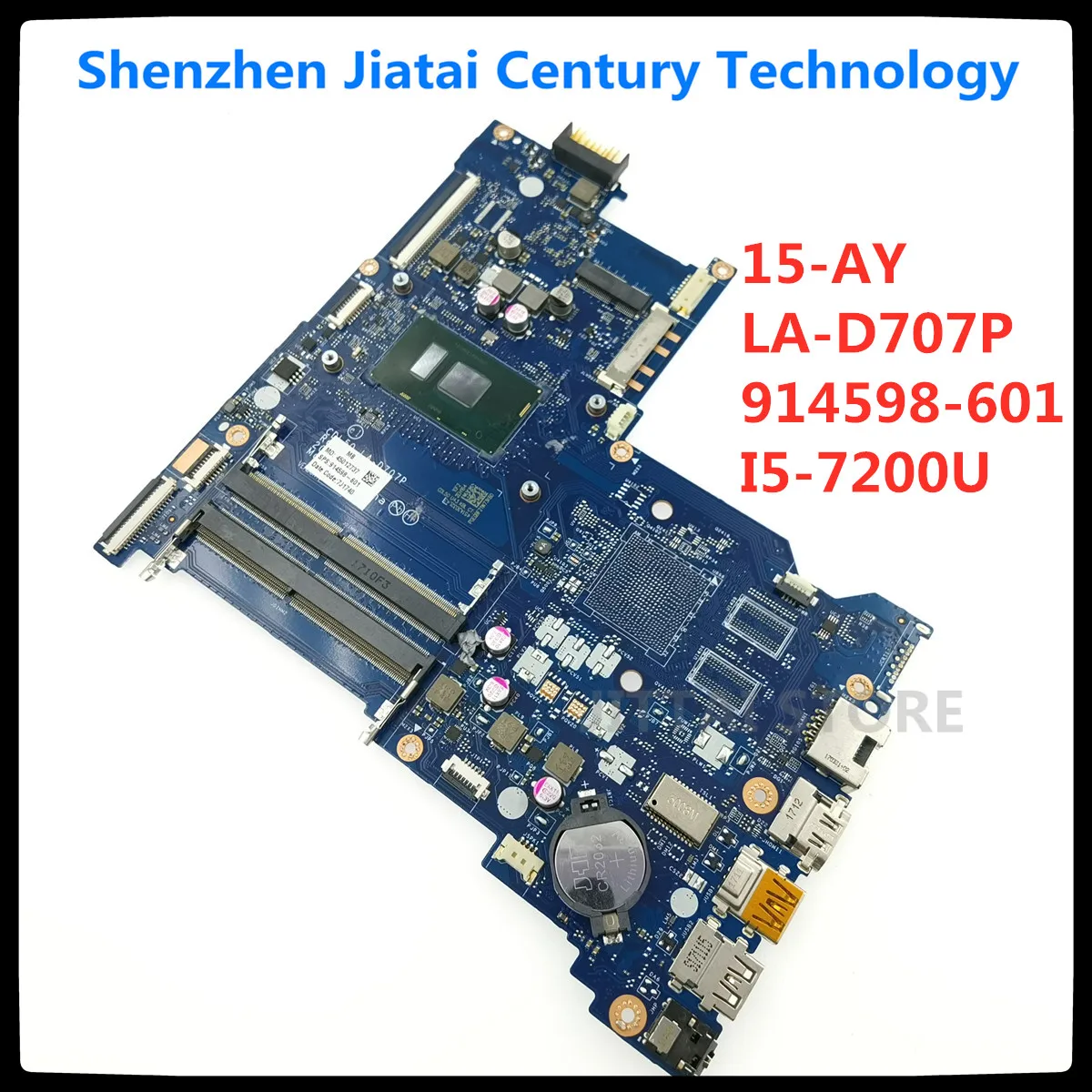 

For HP Notebook 15-AY 15-AC series Laptop Motherboard 914598-601 914598-501 914598-001 LA-D707P with i5-7200U CPU