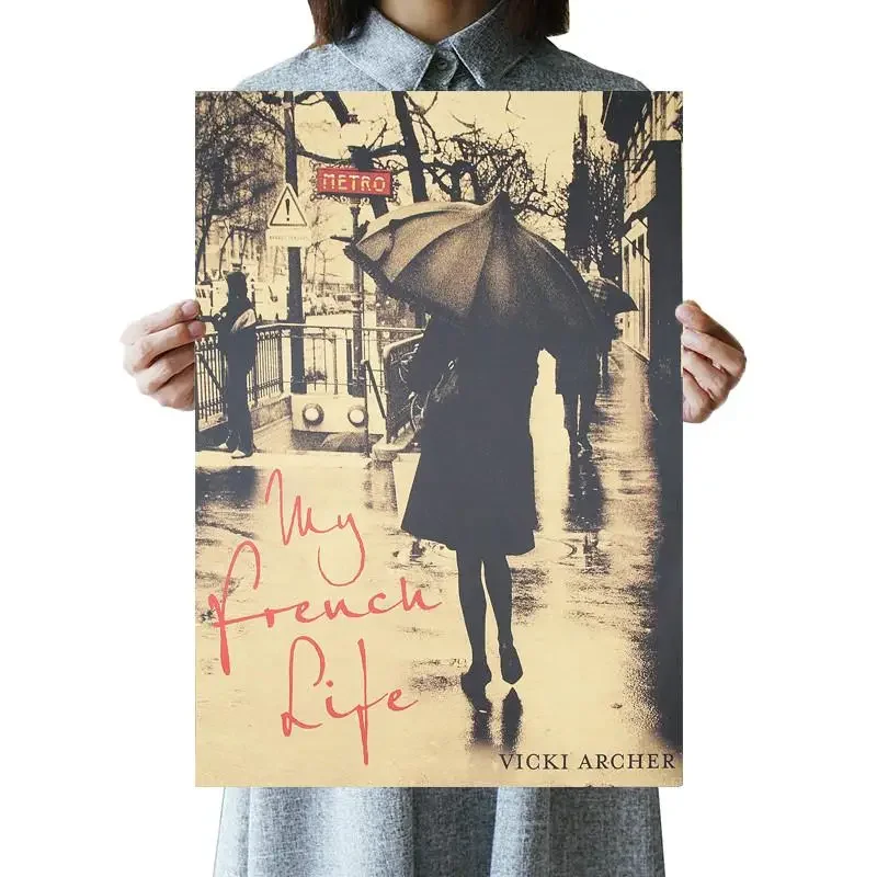 My French Life Movie Poster Bar Cafe Decor Kraft Paper Wall Stickers Decorative Painting