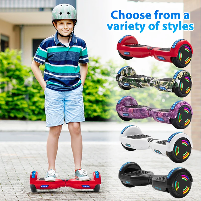 Hoverboard inteligente con Altavoz Bluetooth para niños, patinete de dos  ruedas con autobalance, 6,5 pulgadas, 500W - AliExpress