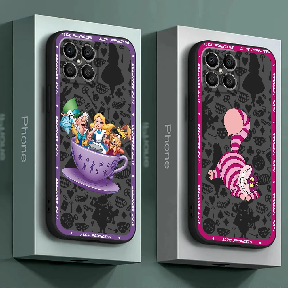 Custodia Per Telefono Disney Alice Nel Paese Delle Meraviglie Per Honor X8 4G 5G X7 4G X9A 5G 8X X8A 4G Cover Morbida Nera