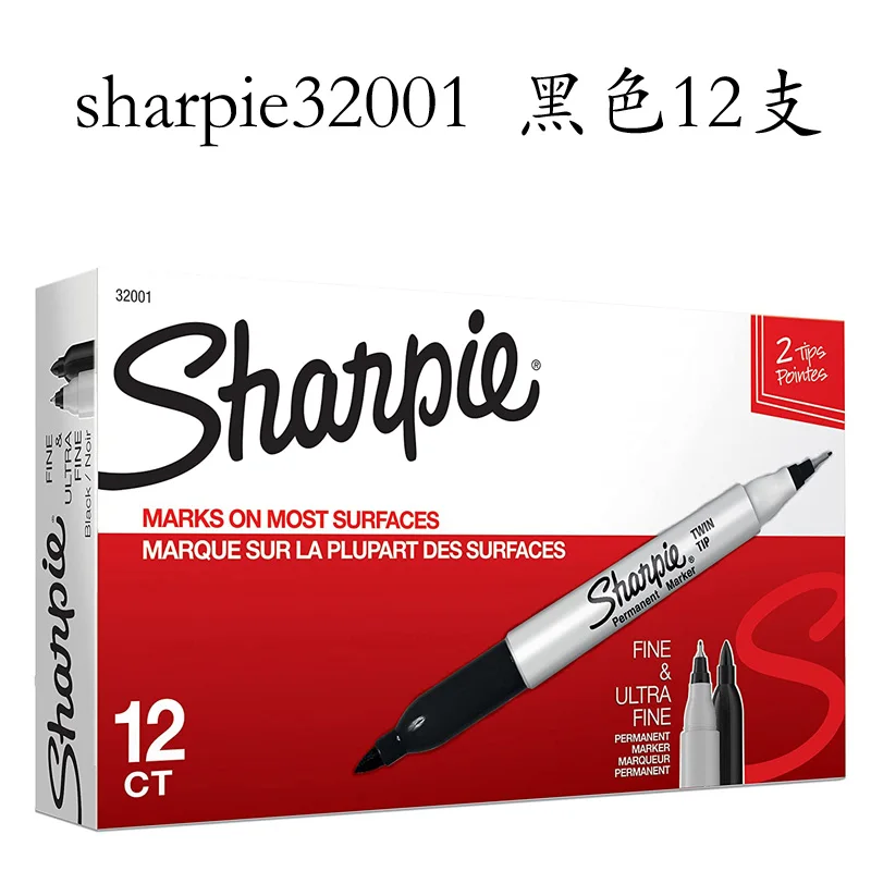 12-Pack Dual Tip Waterproof Permanent Markers