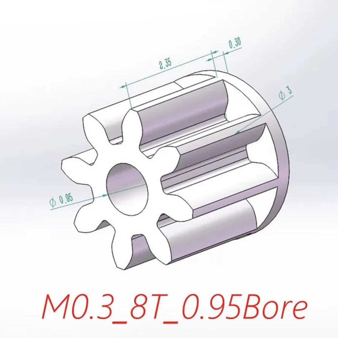 0.3M 7/8/9/10/12 Teeth 0.65mm 0.75mm 0.95mm Plastic Gear Wheel DIY RC Motor Model Fixed Wing Model Gear Tooth