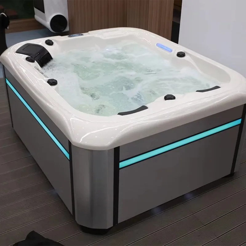 3-Person Outdoor Hot Tub with Jet Massage 1