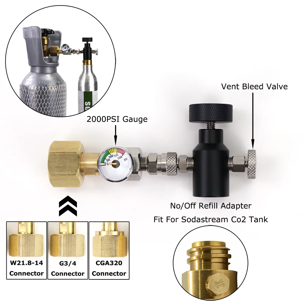 New Soda Stream Sodastream Co2 Cylinder Tank Refill Adapter Adaptor