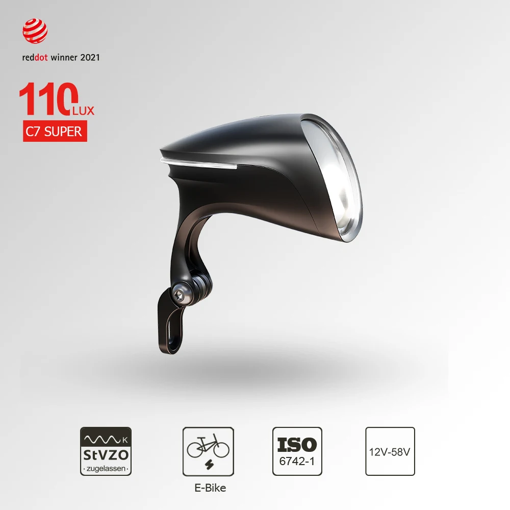 Description Picture 4 of itemLinkbest-LED Bicycle Headlight, Electric Light, Waterproof, IPX5, 12V-58V, Ebike Lantern, Powerful Light, Front Lamp, 110 Lux