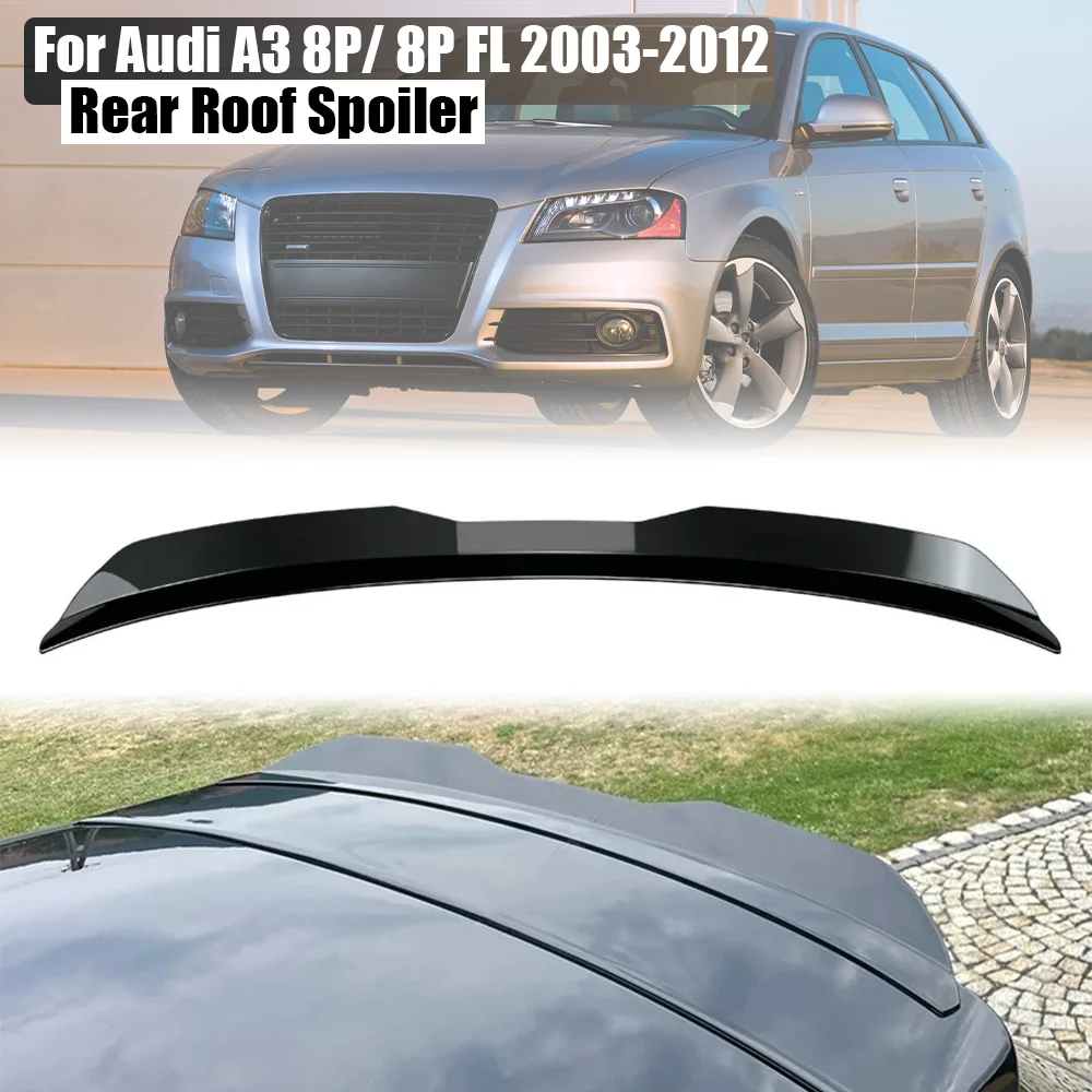Ala Posteriore Tetto Posteriore Boot Spoiler Ala Posteriore Per Audi A3 8P/ 8P Fl Sportback 2003-2012 Nero/Fibra Di Carbonio Look Spoiler Posteriore