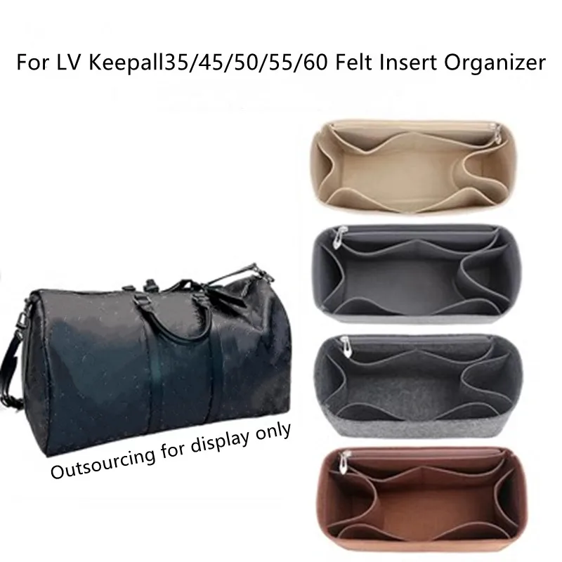 For keepall 35/45/50/55/60 luggage Felt Cloth Insert Organizer Makeup Handbag Travel Inner Purse Portable Cosmetic Bags