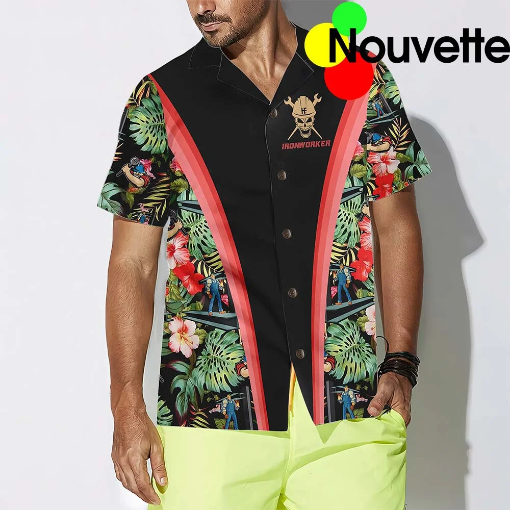 Hawaiian Shirts for Men Funny Print Jesus Shirts Cosplay Summer Beach Casual Button Up Hawaii