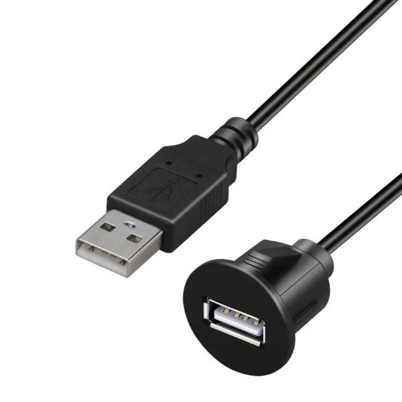 LITZEE Dual USB Dashboard Kabel für Concise Mount, 1m, Stecker auf