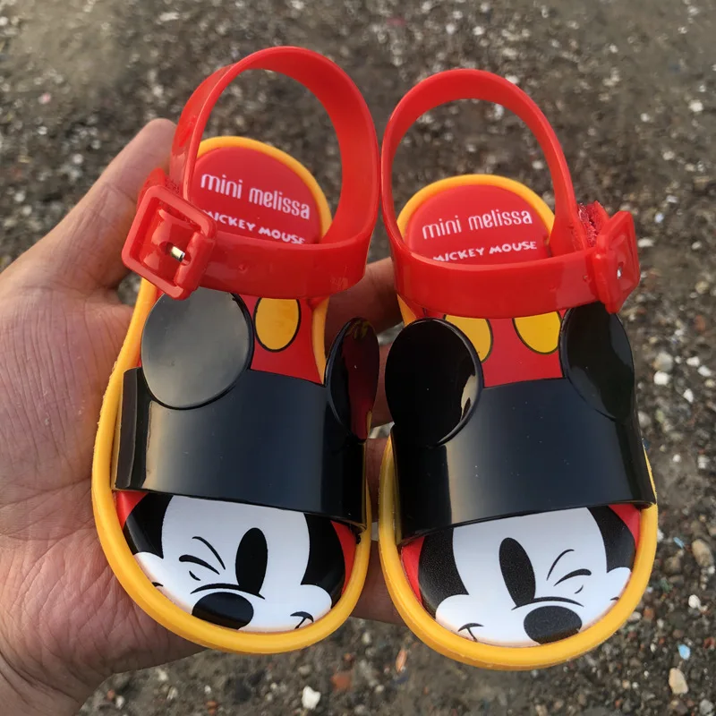 2021 Melissa Summer Disney Children's Sandals and Slippers Boys Cartoon Goofy Mickey Donald Duck Girls Jelly Beach Shoes children's shoes for adults Children's Shoes