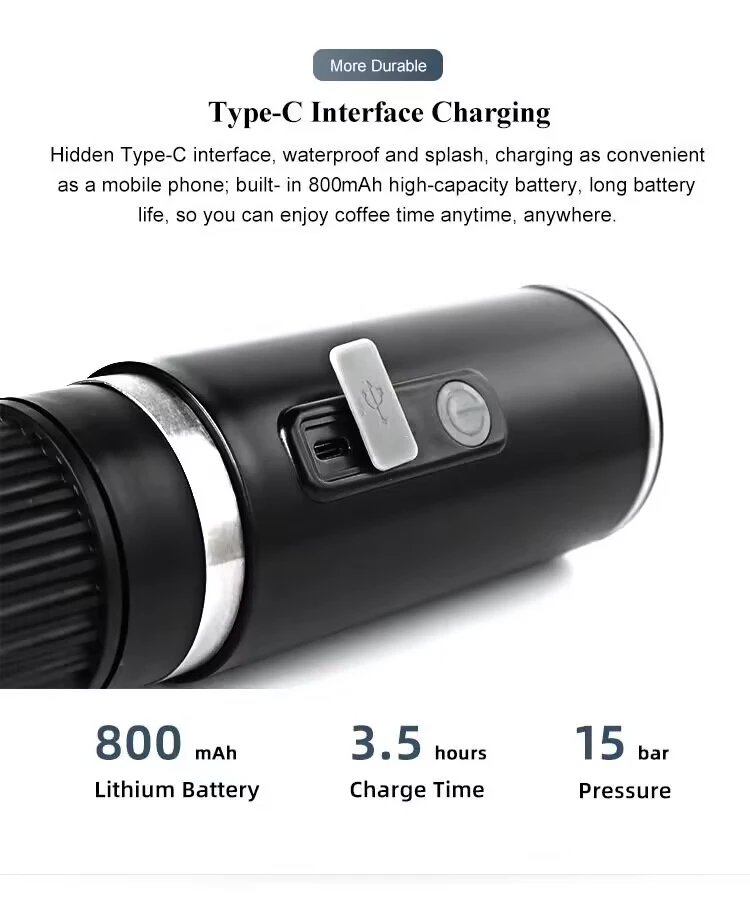 Description Picture 4 of itemPortable Full-Automatic Espresso Coffee Machine Mini For Large And Small Capsules