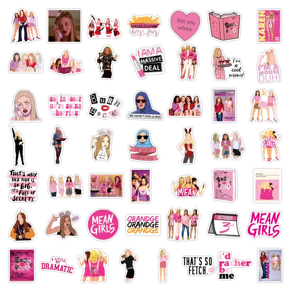 Mean Girls Sticker Pack Waterproof Sticker for Laptop, Water