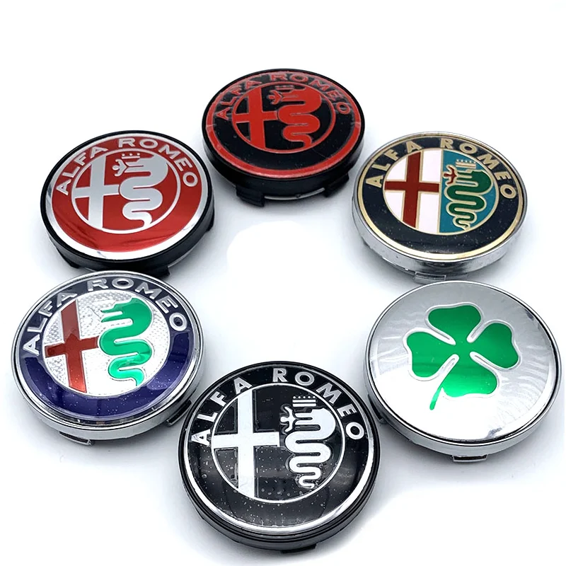 20Pcs 60mm 56mm 50mm Alfa&middot;Romeo Wheel Center Hub Caps Rim Cover Hubcap Badge Emblem