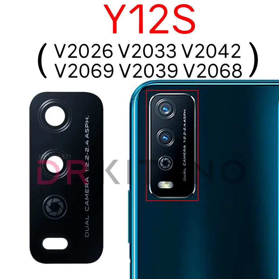 Rear Back Camera Glass Lens For Vivo Y02 Y12S Y20 Y20S Y30 Y30G