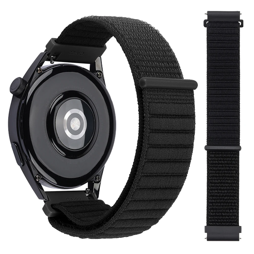 Nylon Sports Braided Loop Watchband Strap - 20/22mm