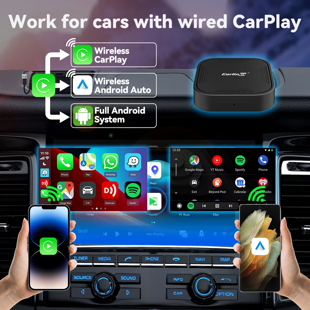 CarlinKit Ʈ ȵ̵ ڵ AI ڽ  CarPlay  ڵ  ڽ ¶ ׷̵  CarPlay ڵ  ڵ  32G 64G