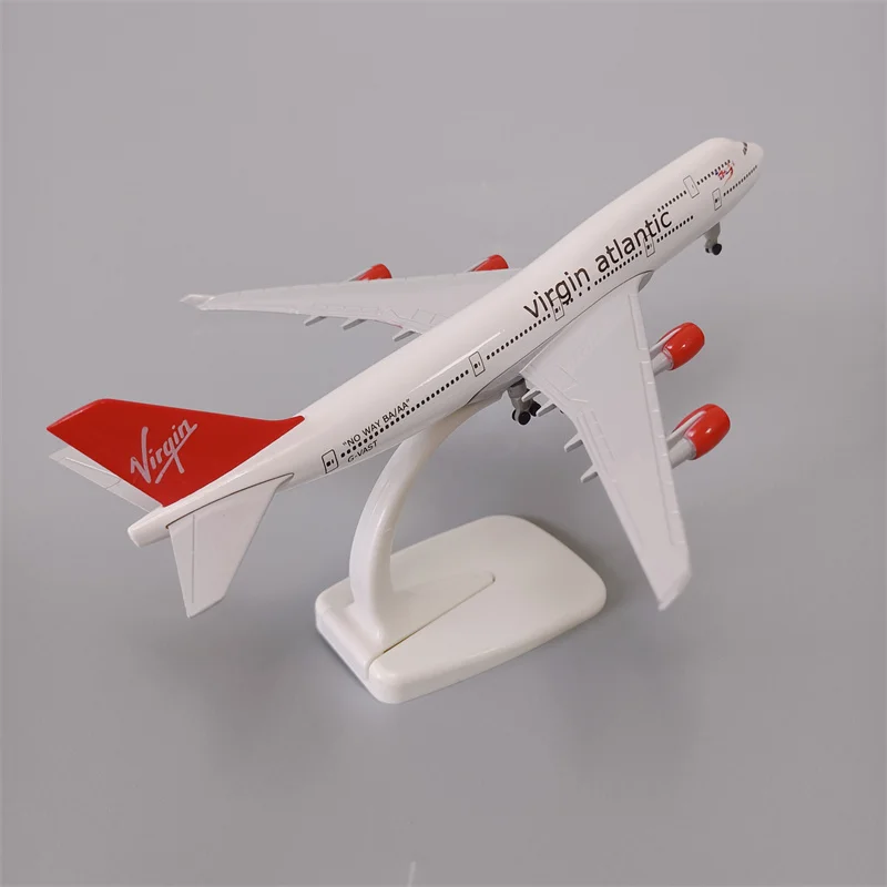 

20cm Alloy Metal British Virgin Atlantic B747 Airlines Boeing 747 Airways Diecast Airplane Model Plane Model Aircraft w Wheels