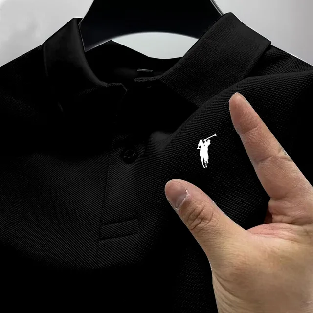 Polo à manches courtes pour homme de marque de luxe, imprimé haut de gamme, mode estivale, t-shirt à col, nouveau style, vêtements décontractés pour homme 1