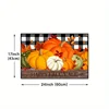 Thanksgiving Pumpkin Maple Leaf Kitchen Floor Mat Decor Carpet for Living Room Bedroom Hallway Balcony Rugs Anti-Slip Doormat 6