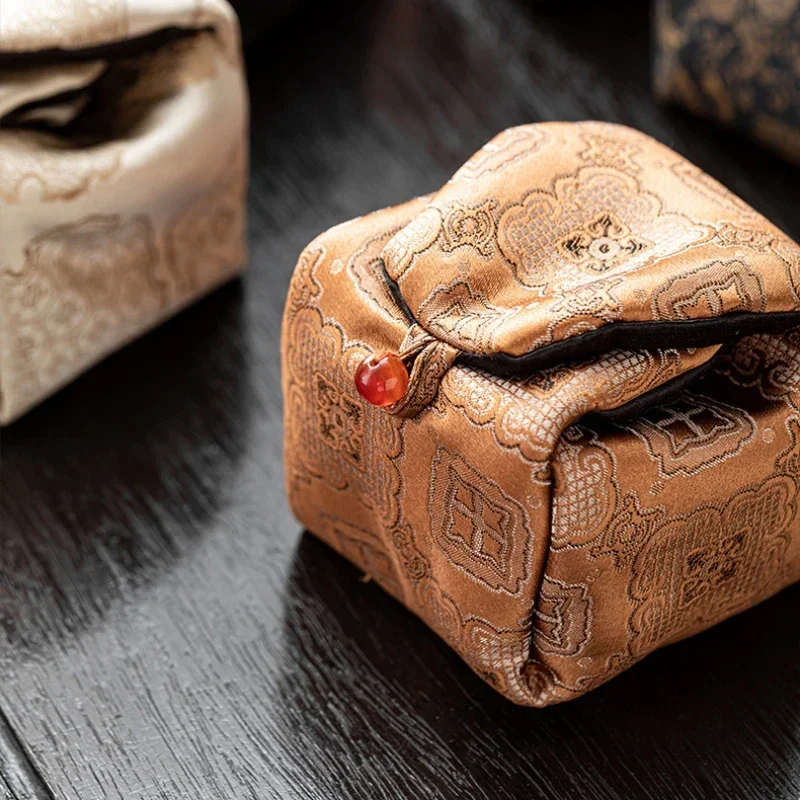 Chinese Simple Teaware Storage Bag Traditional Kung Fu Tea Accessories Portable Travelling Teacup Jewelry Protection Fabric Bags 5