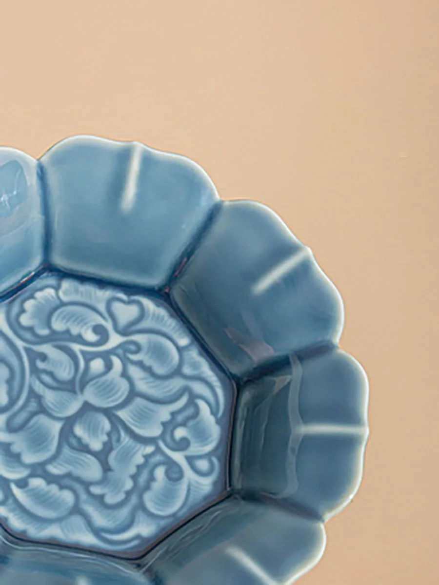 Porcelain Plate for Fruit and Foods, Ceramic Plate for Dessert, Tea Dish, Chinese Red, Wedding Party Supply, Gifts