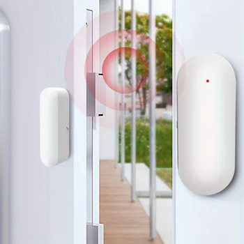Tuya Zigbee Door Window Sensor Smart Home Security Protection Alarm System Door Open/Closed Detectors with Alexa Google 2