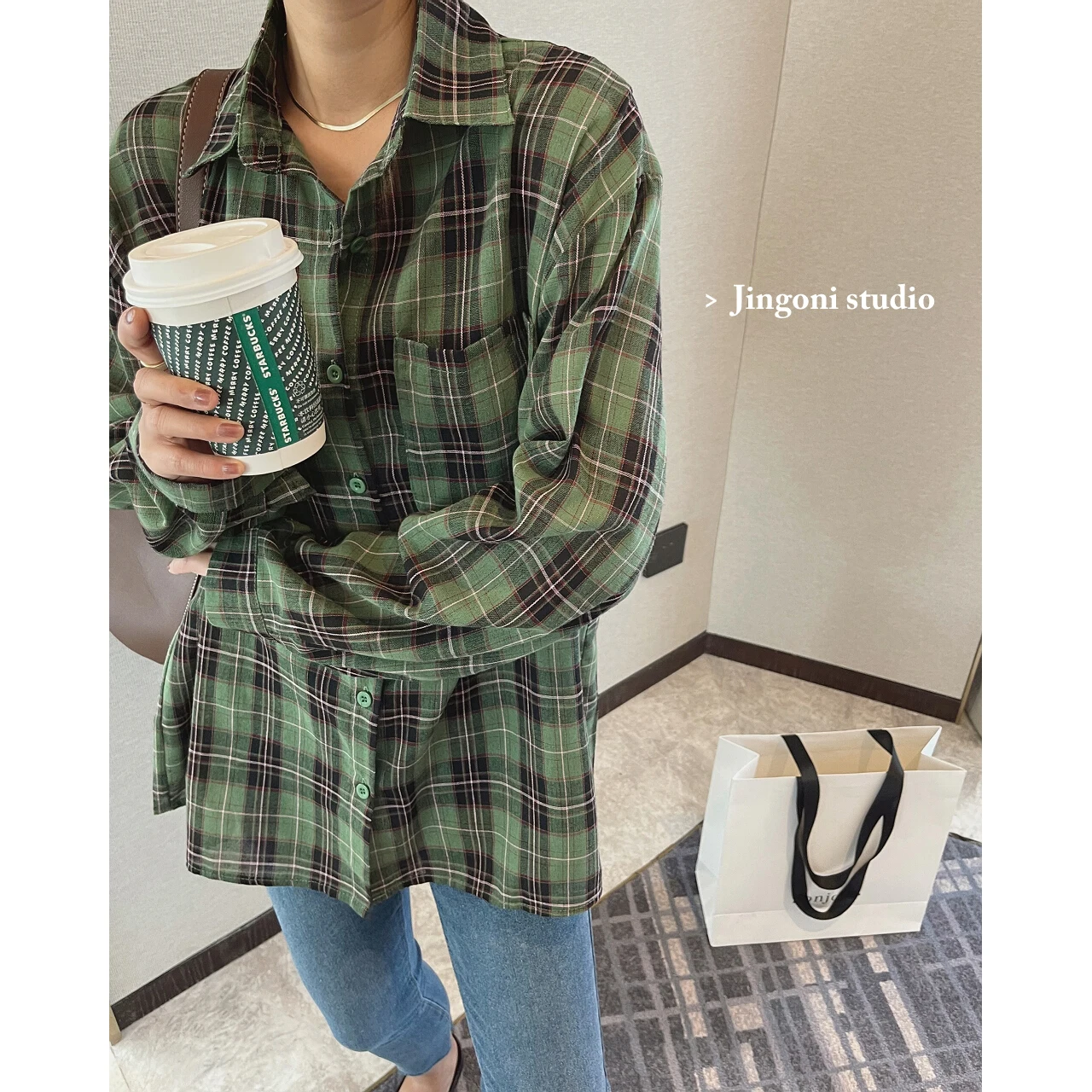 Women's Plaid Shirt And Blouses Elegant And Youth Top Fashion 2023 Korean Vintage Stylish Long Sleeve Oversized Spring Chic cokal high quality plaid vintage pocket office women s stylish slim casual style blazer single button suit jacket