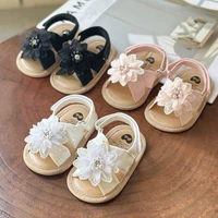 Fashionable and elegant embroidered beaded baby girls' shoes, comfortable and non slip soft flat shoes, indoor and outdoor parti 1