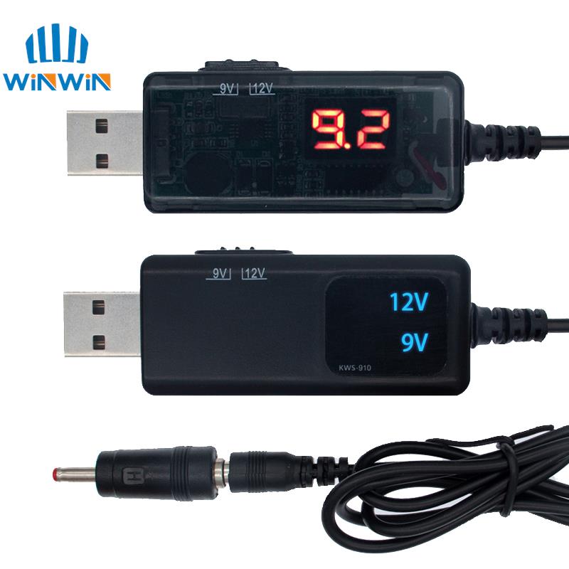  USB Boost Converter DC 5V to 9V 12V USB Step-up Converter Cable + 3.5x1.35mm Connecter For Power Supply/Charger/Power Converter 