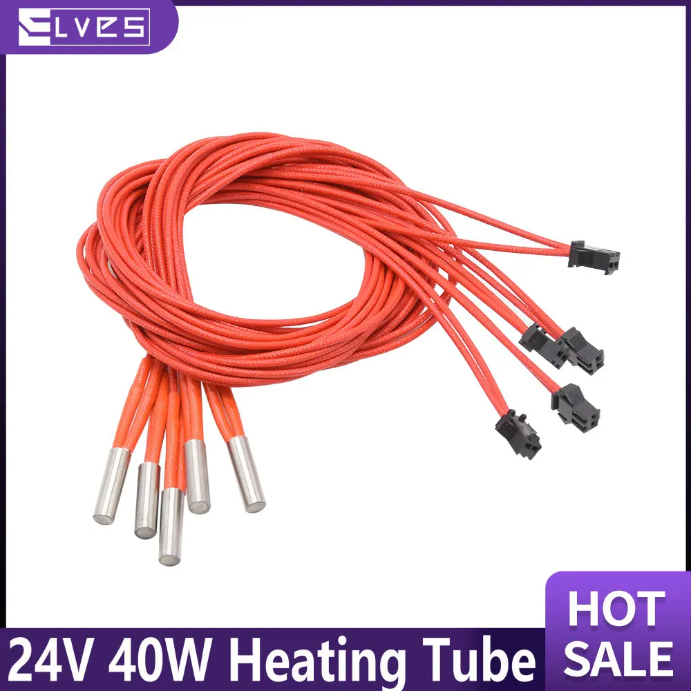

ELVES 3D принтер Makerb / Reprap / Mendel нагревательная трубка Reprap 1 м 24 в 40 Вт простая замена HotEnd J Head 6*20 мм для Ender5