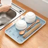 Detachable Tableware Drain Tray Double Layer Grids Design Dish Drainer Storage Tray Kitchen Accessory Easy Clean Dish Drainer 1