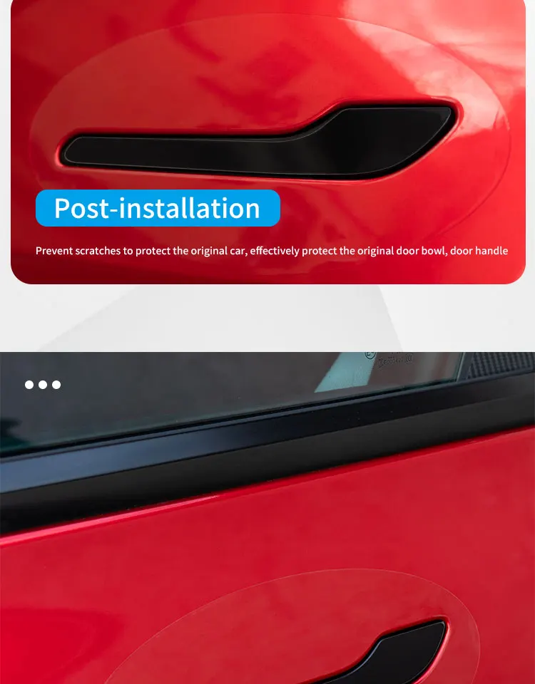 Für Tesla 2025 HighlandY Model Y TPU Transparenter Nachrüst-Aufkleber Lackschutz Karosserie-Schutzgriff und -Schale – Detail 4