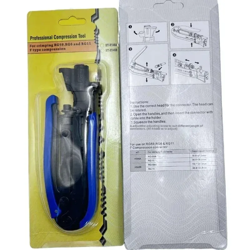 Robust Coaxial Cable Crimper for F Connector RG6 RG11 RG59 Adjustable Compression Tool for Home Theater And CCTV Installation 2