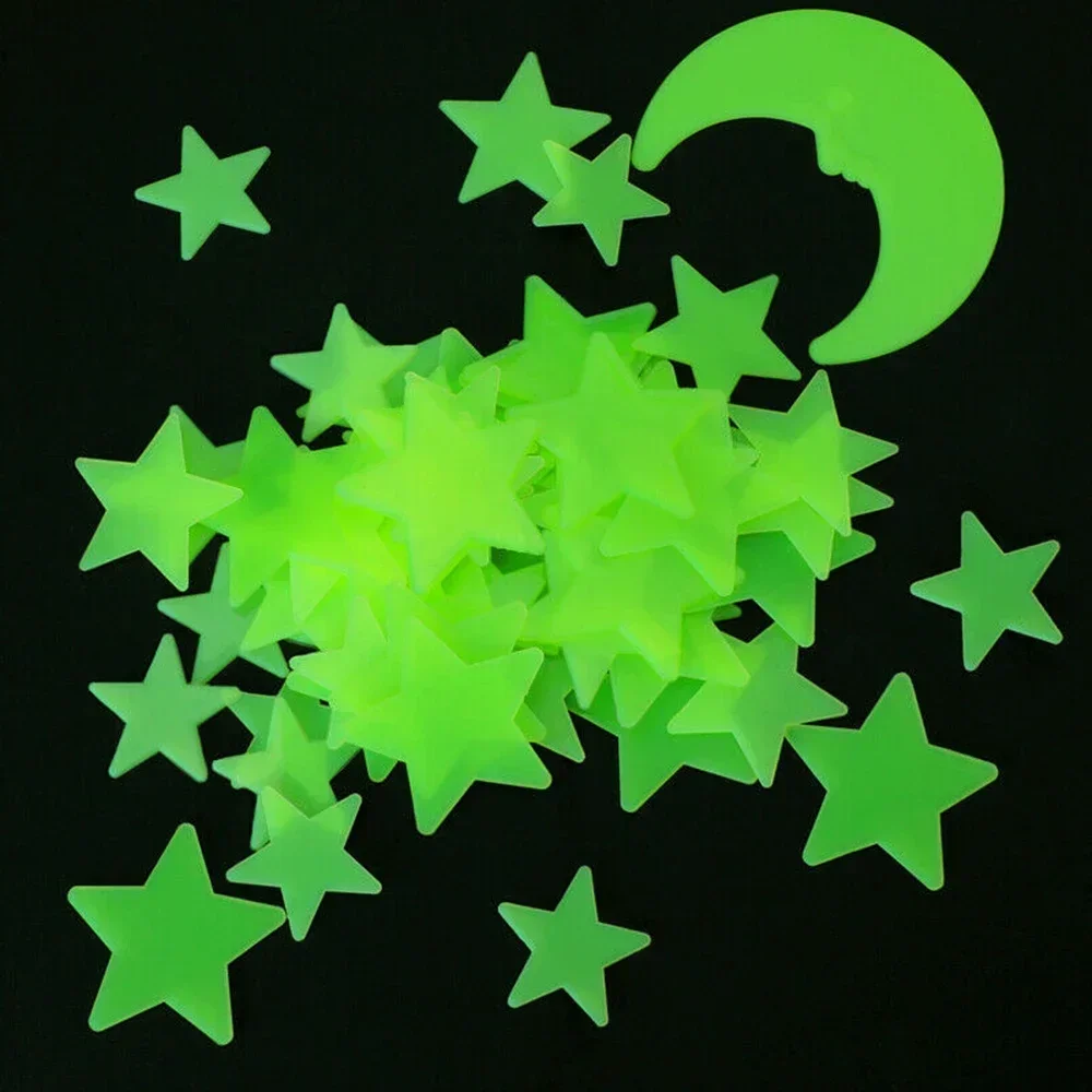 Luminous Moon Stars Wall Stickers For Kids Room Bedroom Decor Glow In The Dark Wall Decals Noctilucent Stickers Home Decor